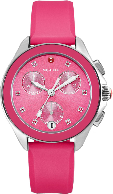 Michele Cape Watches  Pink Battery Operated Quartz MWW27C000010 Watch