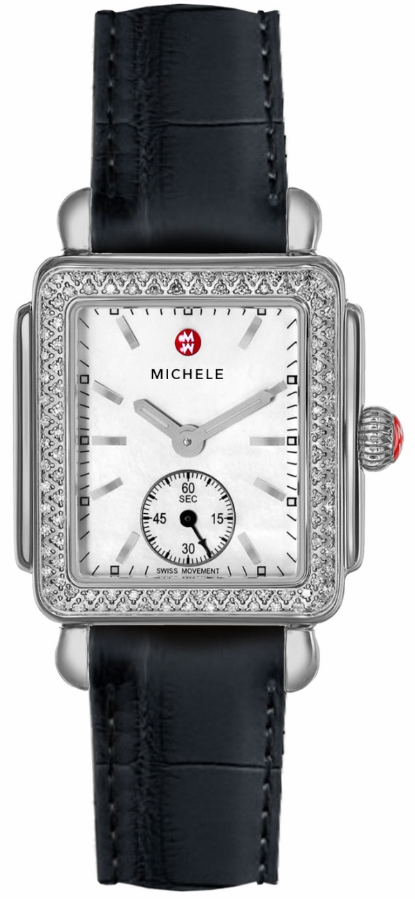 Michele Deco Collection Watches Ladies Pearl White Battery Operated Quartz MWW06V000005 Watch