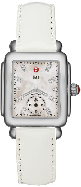 Michele Deco Collection Watches Ladies Pearl White Battery Operated Quartz MWW06V000012 Watch