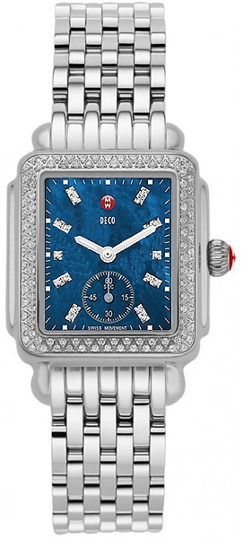 Michele Deco Collection Watches Ladies Blue Battery Operated Quartz MWW06V000034 Watch