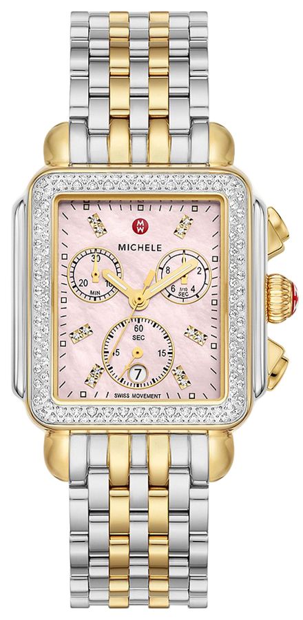 Michele Deco Collection Watches Ladies Pearl White Battery Operated Quartz MWW06A000796 Watch