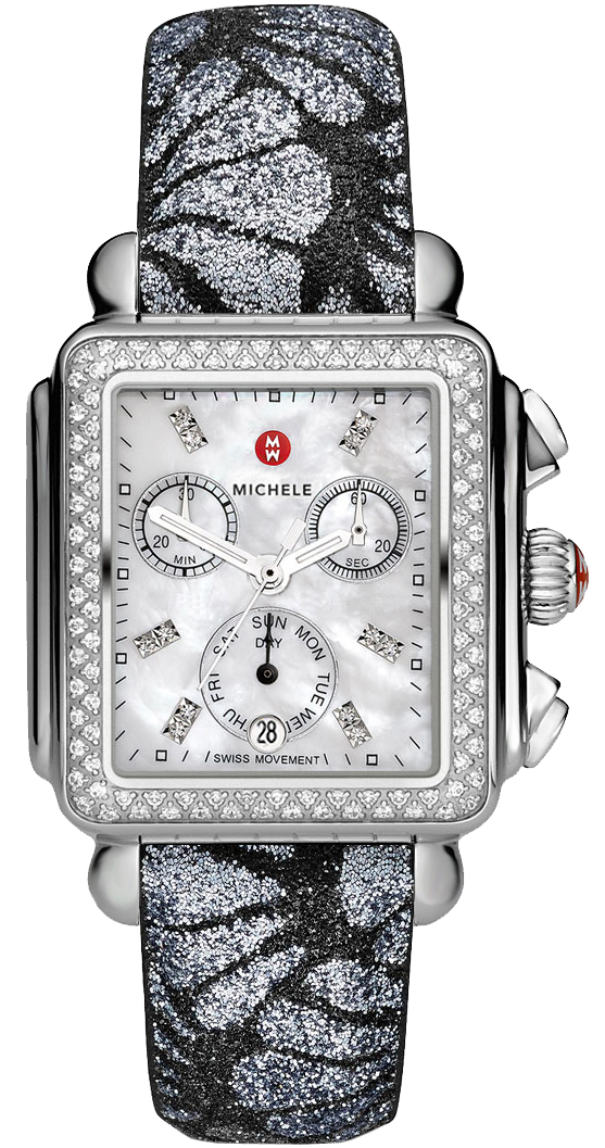 Michele Deco Collection Watches Ladies Pearl White Battery Operated Quartz MWW06P000259 Watch