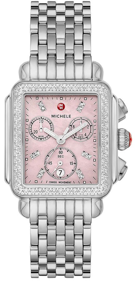 Michele Deco Collection Watches Ladies Pink Battery Operated Quartz MWW06A000784 Watch