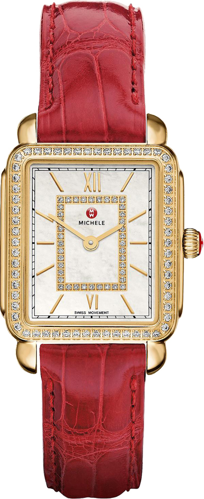 Michele Deco Collection Watches Ladies Pearl White Battery Operated Quartz MWW06I000018 Watch