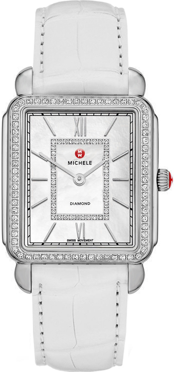 Michele Deco Collection Watches Ladies Pearl White Battery Operated Quartz MWW06I000003 Watch