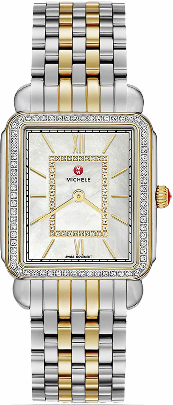 Michele Deco Collection Watches Ladies Pearl White Battery Operated Quartz MWW06I000004 Watch