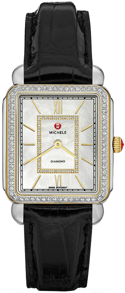 Michele Deco Collection Watches Ladies Pearl White Battery Operated Quartz MWW06I000005 Watch