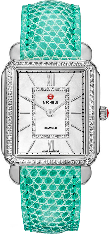 Michele Deco Collection Watches Ladies Pearl White Battery Operated Quartz MWW06I000010 Watch