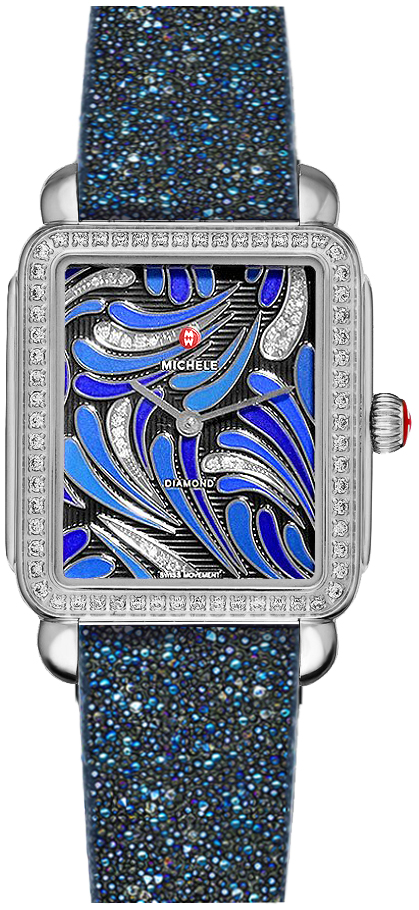 Michele Deco Collection Watches Ladies Blue Battery Operated Quartz MWW06X000031 Watch
