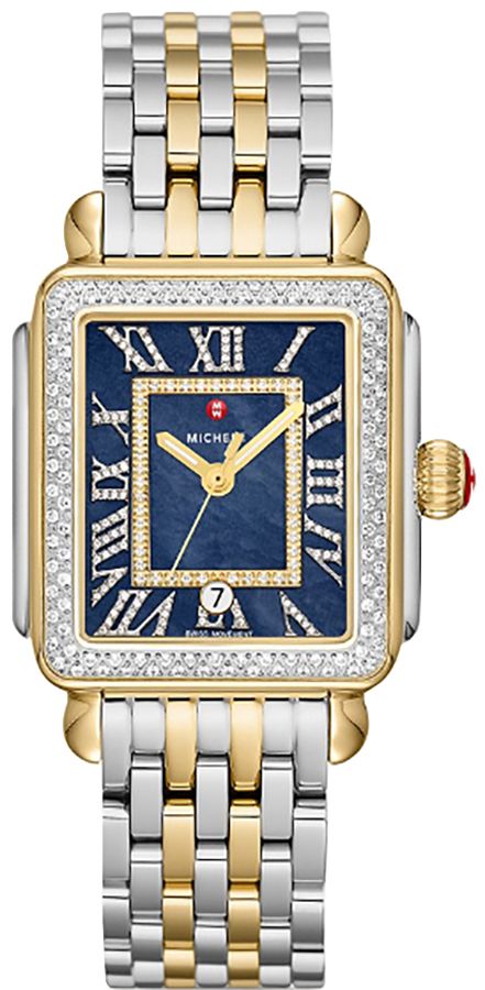 Michele Deco Collection Watches Ladies Blue Battery Operated Quartz MWW06T000239 Watch