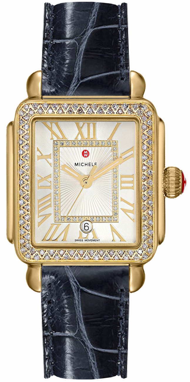 Michele Deco Collection Watches Ladies Silver White Battery Operated Quartz MWW06T000193 Watch