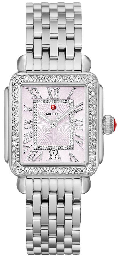 Michele Deco Collection Watches Ladies Pink Battery Operated Quartz MWW06T000212 Watch