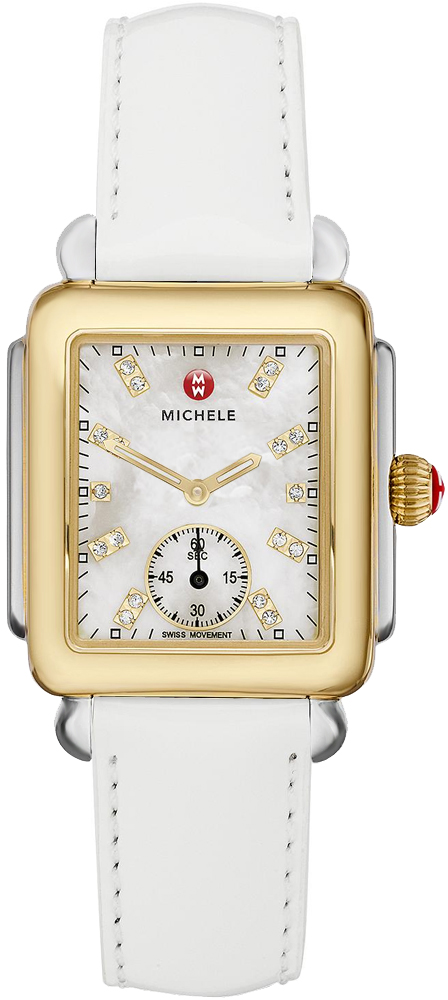 Michele Deco Collection Watches Ladies Pearl White Battery Operated Quartz MWW06V000043 Watch