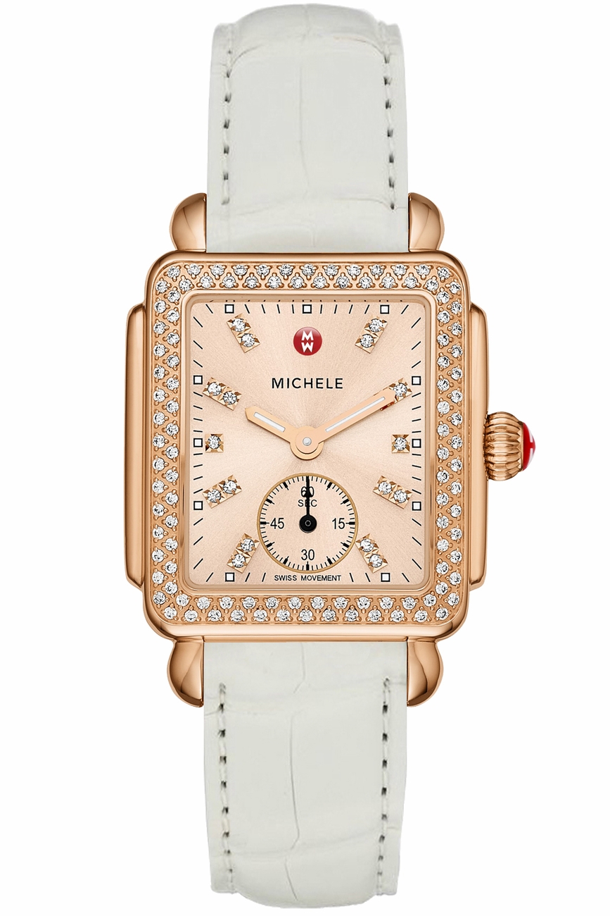 Michele Deco Collection Watches Ladies Beige Battery Operated Quartz MWW06V000094 Watch