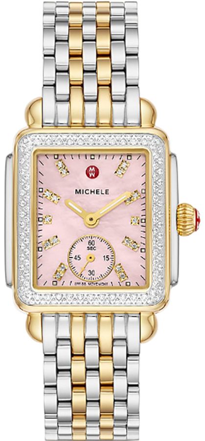 Michele Deco Collection Watches Ladies Pearl White Battery Operated Quartz MWW06V000129 Watch
