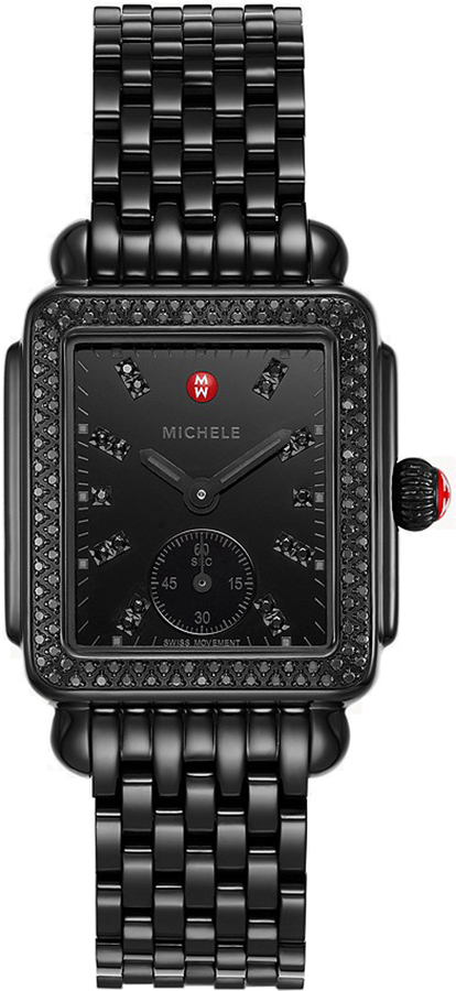 Michele Deco Collection Watches Ladies Black Battery Operated Quartz MWW06V000127 Watch