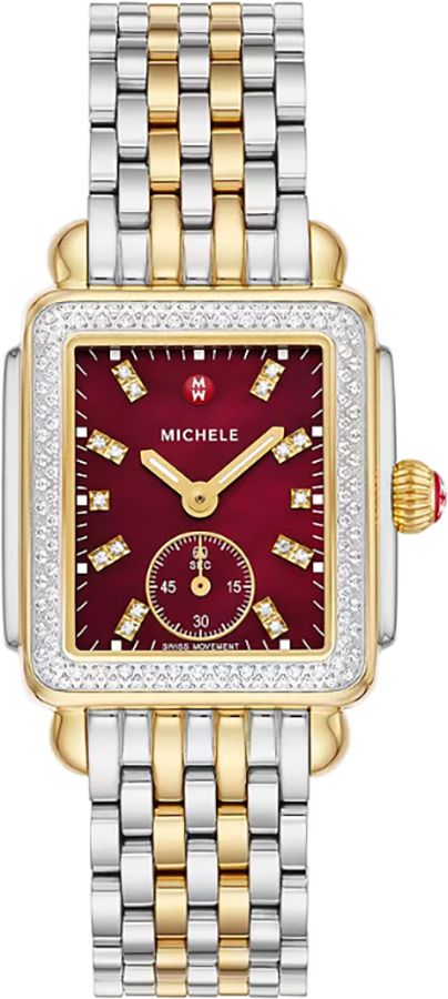 Michele Deco Collection Watches Ladies Red Battery Operated Quartz MWW06V000130 Watch