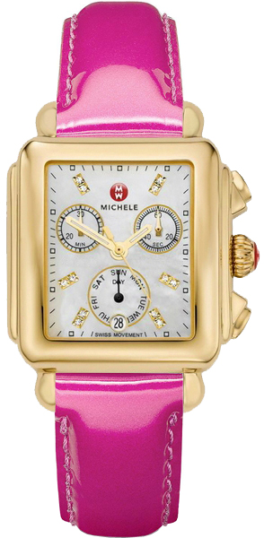 Michele Deco Collection Watches Ladies Pearl White Battery Operated Quartz MWW06P000133 Watch