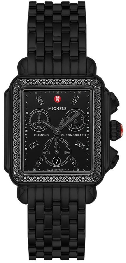 Michele Deco Collection Watches Ladies Black Battery Operated Quartz MWW06A000786 Watch