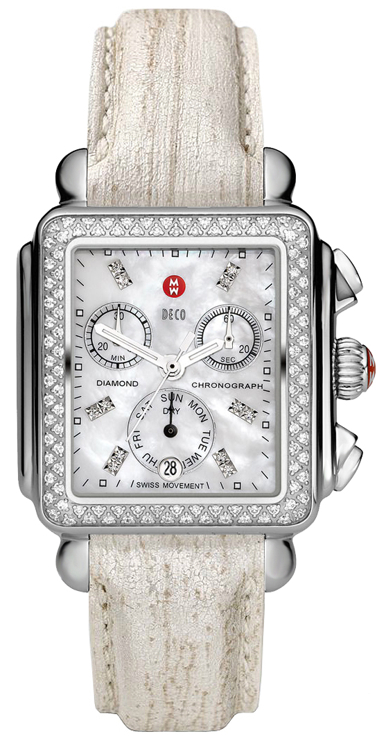 Michele Deco Collection Watches  Pearl White  MWW06P000143 Watch