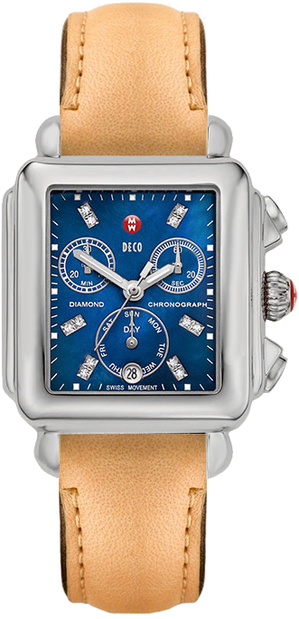 Michele Deco Collection Watches Ladies Blue Battery Operated Quartz MWW06P000213 Watch
