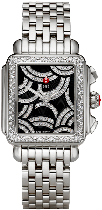 Michele Deco Collection Watches Ladies Black Battery Operated Quartz MWW06T000115 Watch