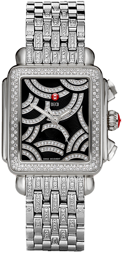 Michele Deco Collection Watches Ladies Black Battery Operated Quartz MWW06T000116 Watch