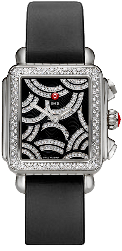 Michele Deco Collection Watches Ladies Black Battery Operated Quartz MWW06T000118 Watch