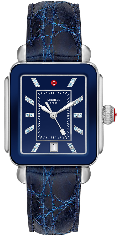 Michele Deco Collection Watches Ladies Blue Battery Operated Quartz MWW06K000034 Watch
