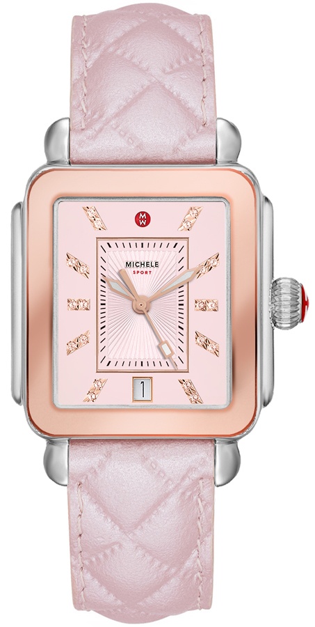 Michele Deco Collection Watches Ladies Pink Battery Operated Quartz MWW06K000046 Watch