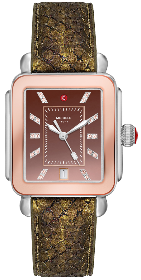 Michele Deco Collection Watches Ladies Brown Battery Operated Quartz MWW06K000036 Watch