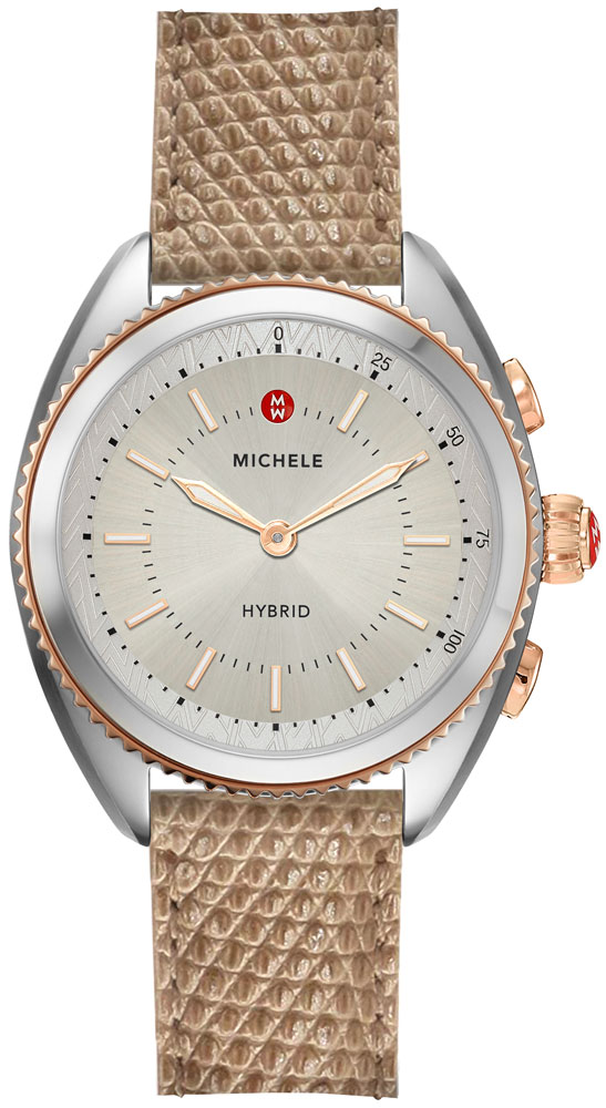 Michele Hybrid Smartwatch Watches Silver Battery Operated Quartz MWWT32A00012 Watch