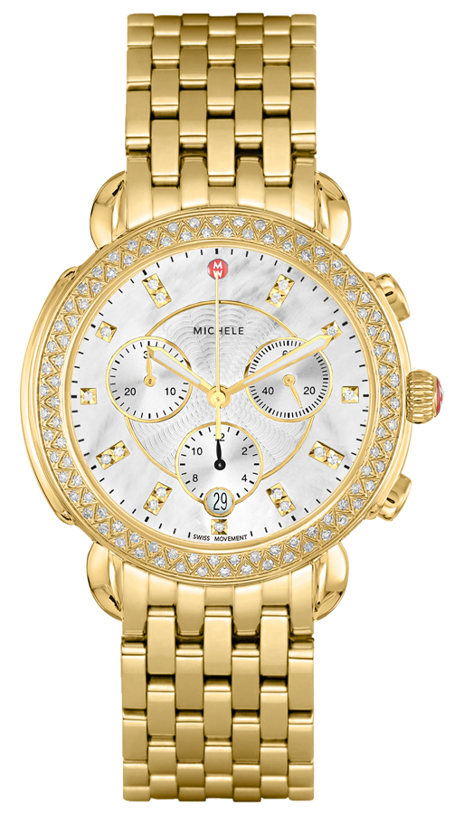 Michele Sidney Watches Ladies Pearl White Battery Operated Quartz MWW30A000008 Watch