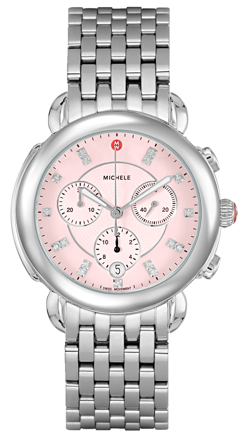 Michele Sidney Watches Ladies Pink Battery Operated Quartz MWW30A000018 Watch