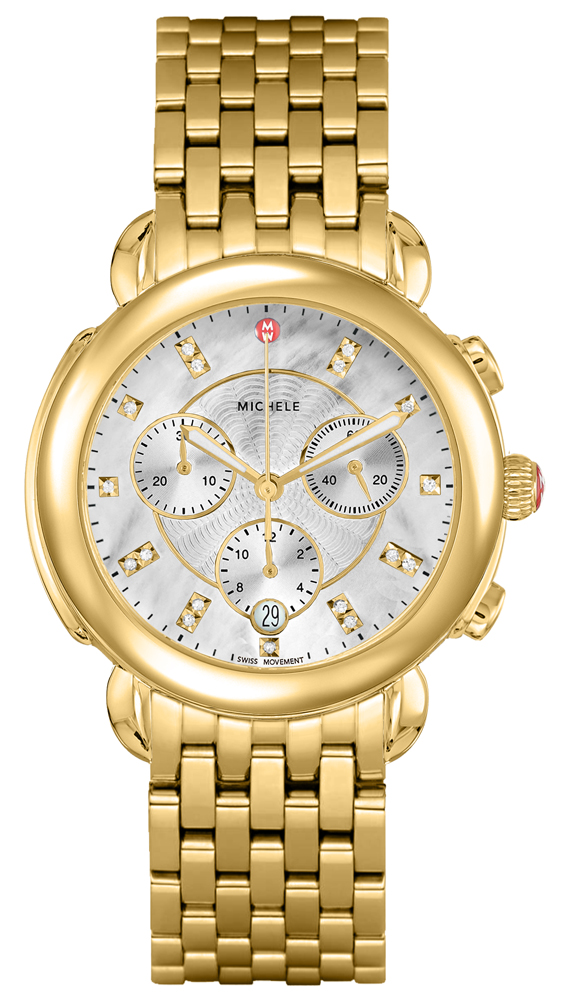 Michele Sidney Watches Ladies Pearl White Battery Operated Quartz MWW30A000019 Watch