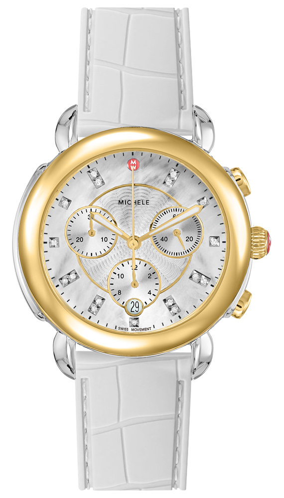 Michele Sidney Watches Ladies Pearl White Battery Operated Quartz MWW30A000024 Watch