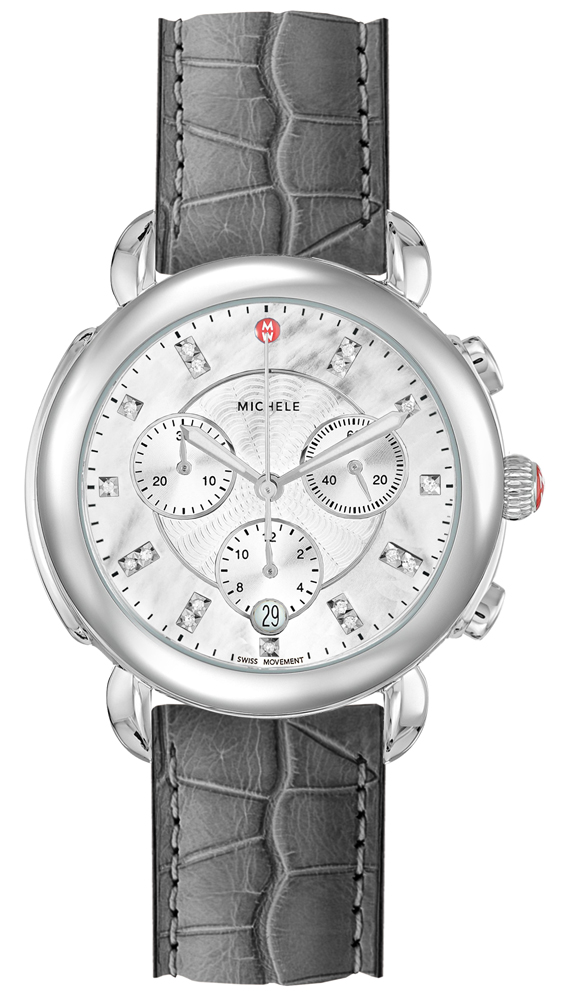 Michele Sidney Watches Ladies Pearl White Battery Operated Quartz MWW30A000037 Watch