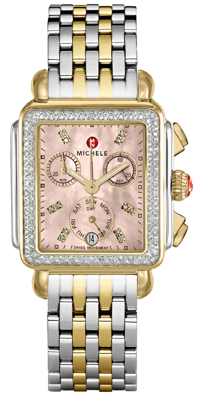Michele Deco Collection Watches Ladies Pink Battery Operated Quartz MWW06P000285 Watch