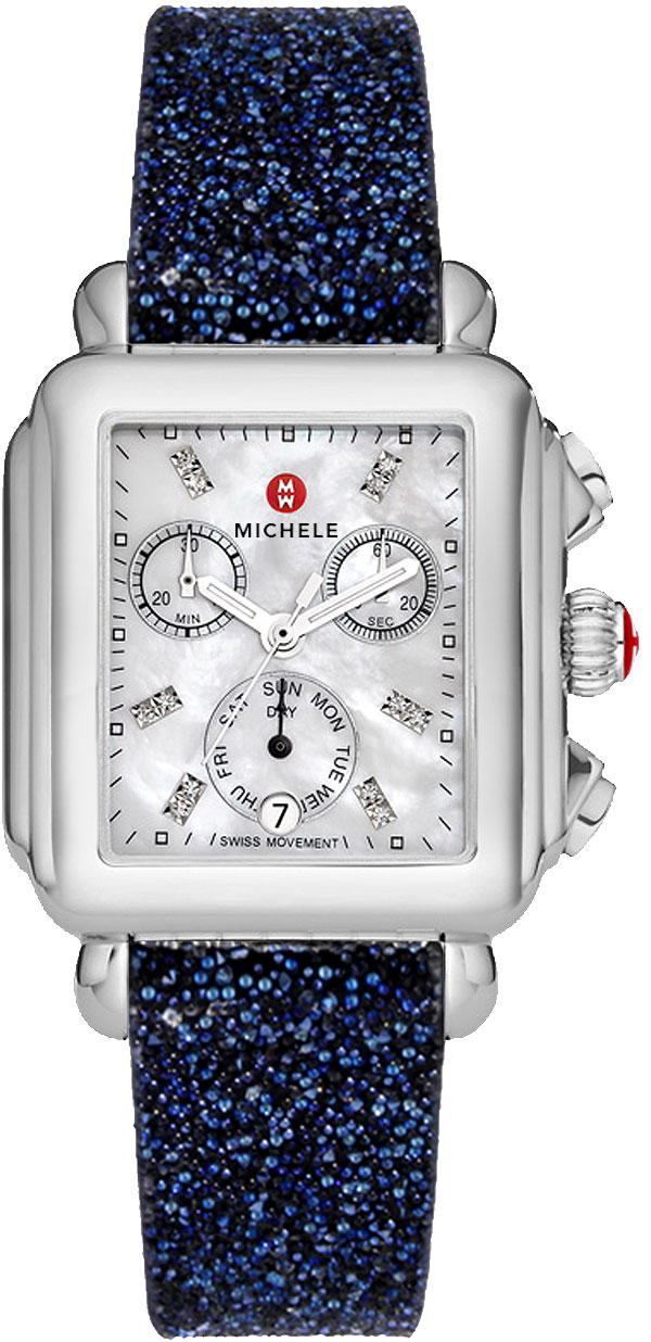 Michele Deco Collection Watches Ladies Diamonds Battery Operated Quartz MWW06P000014-BLULT Watch