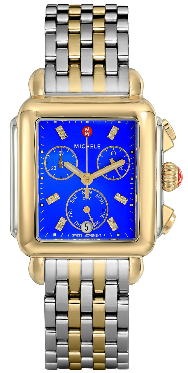 Michele Deco Collection Watches Ladies Blue Battery Operated Quartz MWW06P000272 Watch