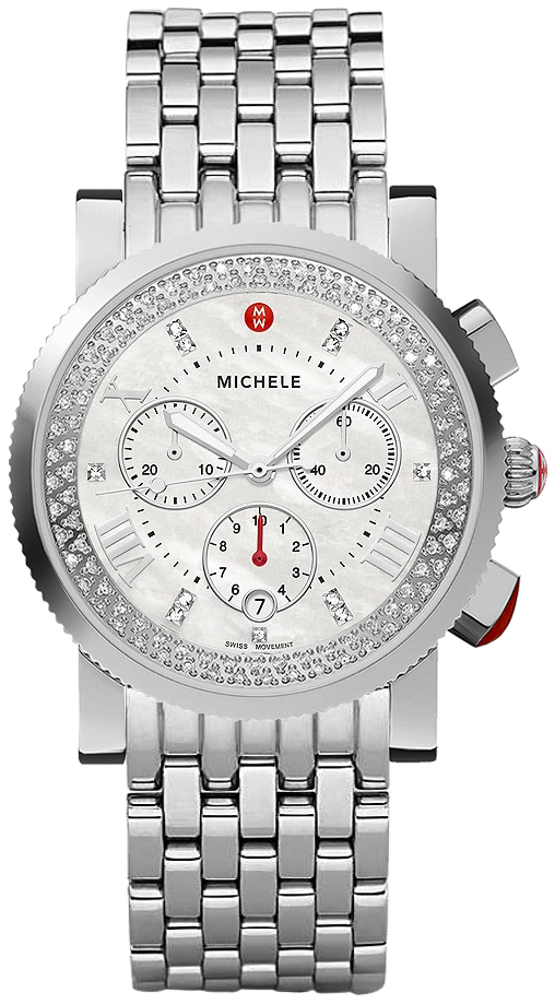 Michele Sport Collection Watches Ladies Pearl White Battery Operated Quartz MWW01C000141 Watch