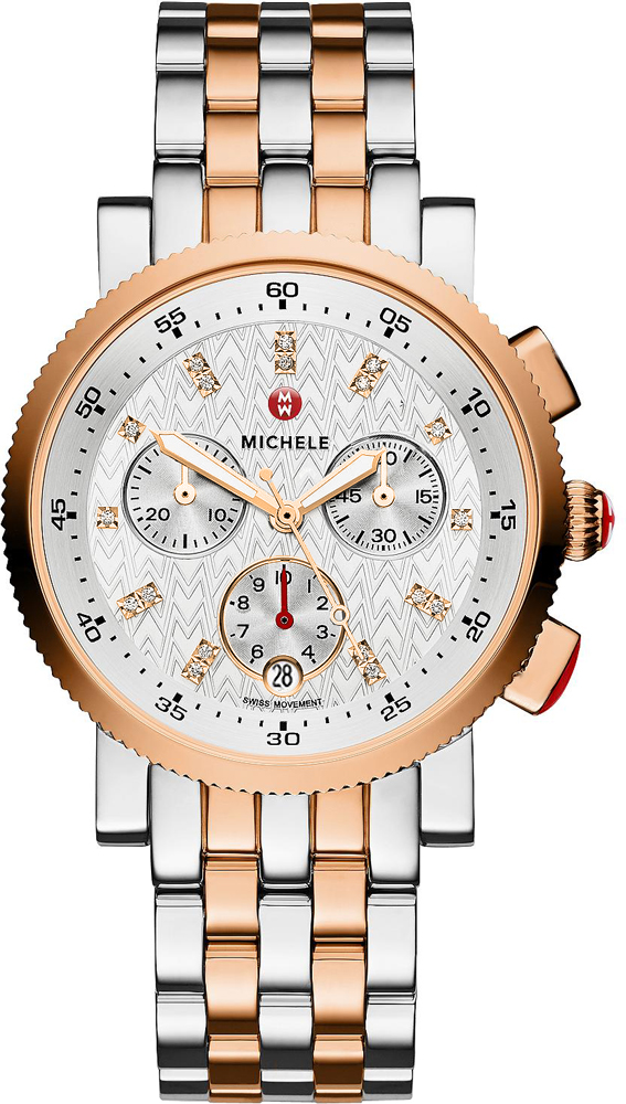 Michele Sport Collection Watches Silver Battery Operated Quartz MWW01N000001 Watch