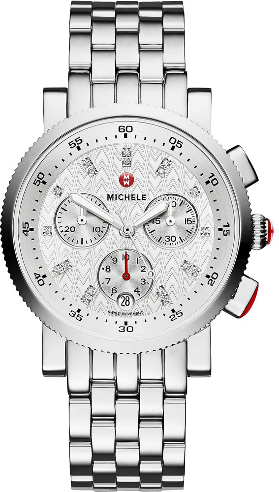 Michele Sport Collection Watches Ladies Silver Battery Operated Quartz MWW01N000003 Watch