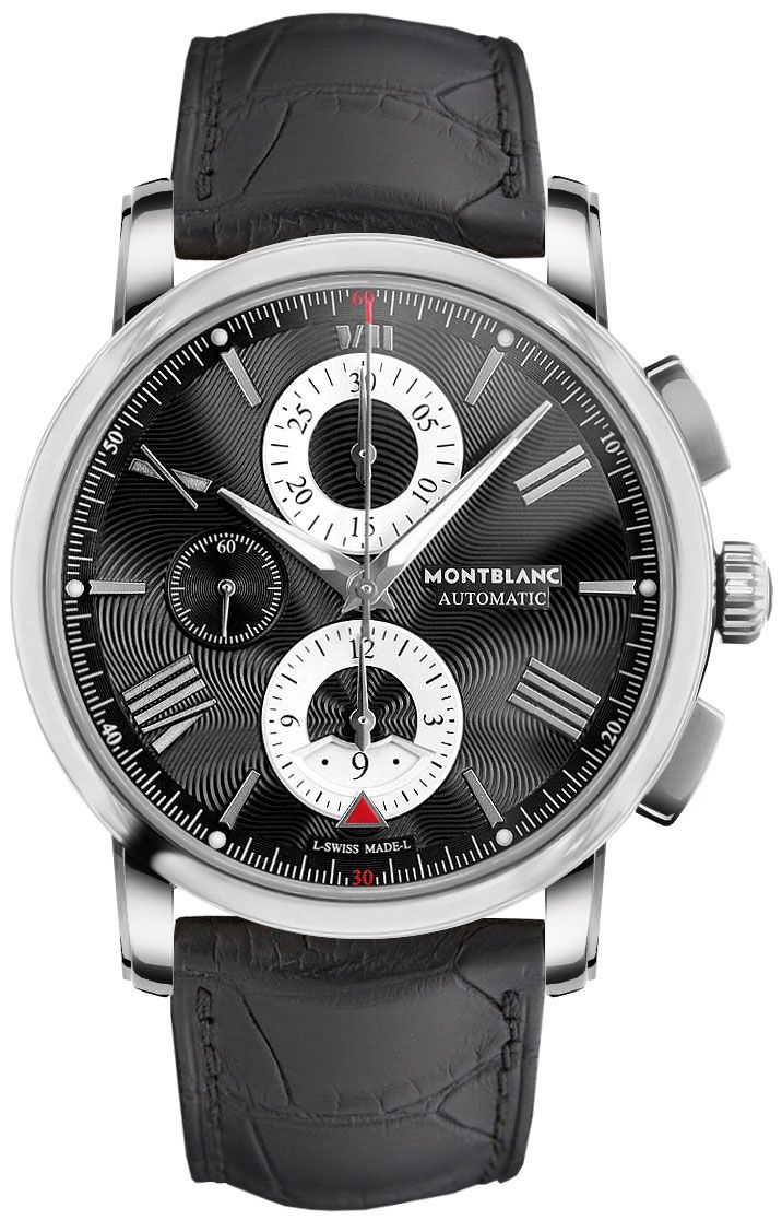 MontBlanc 4810 Watches  Guilloche Black Self winding Automatic 115123 Watch