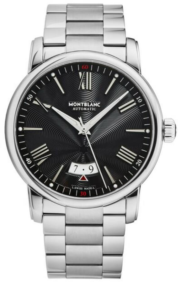 MontBlanc 4810 Watches Mens Black Guilloche Self winding Automatic 115935 Watch