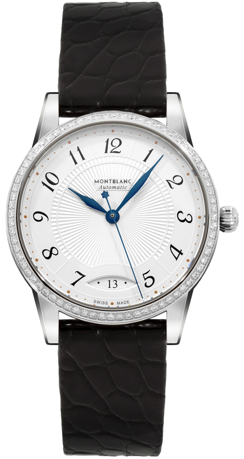 MontBlanc Boheme Watches Ladies Guilloche White Self winding Automatic 114734 Watch