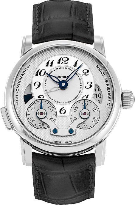 MontBlanc Nicolas Rieussec Watches  Guilloche Silver 
Self winding Automatic 106487 Watch