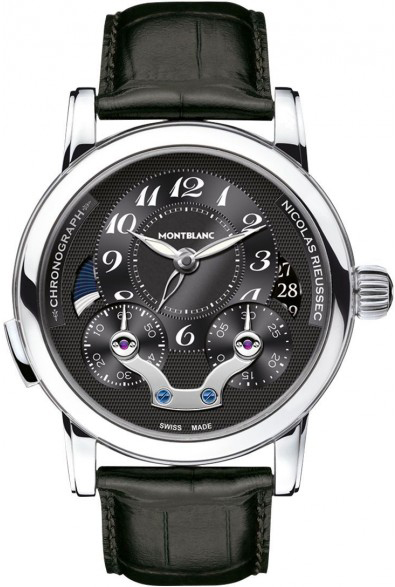 MontBlanc Nicolas Rieussec Watches  Guilloche Black 
Self winding Automatic 106488 Watch
