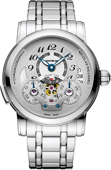 MontBlanc Nicolas Rieussec Watches Mens Guilloche Silver 
Self winding Automatic 107068 Watch