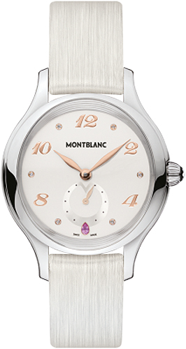 MontBlanc Princess Grace De Monaco Watches  White Dial Set with Diamonds Battery Operated Quartz 107334 Watch